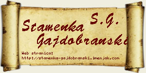 Stamenka Gajdobranski vizit kartica